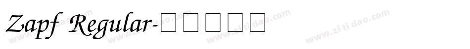 Zapf Regular字体转换